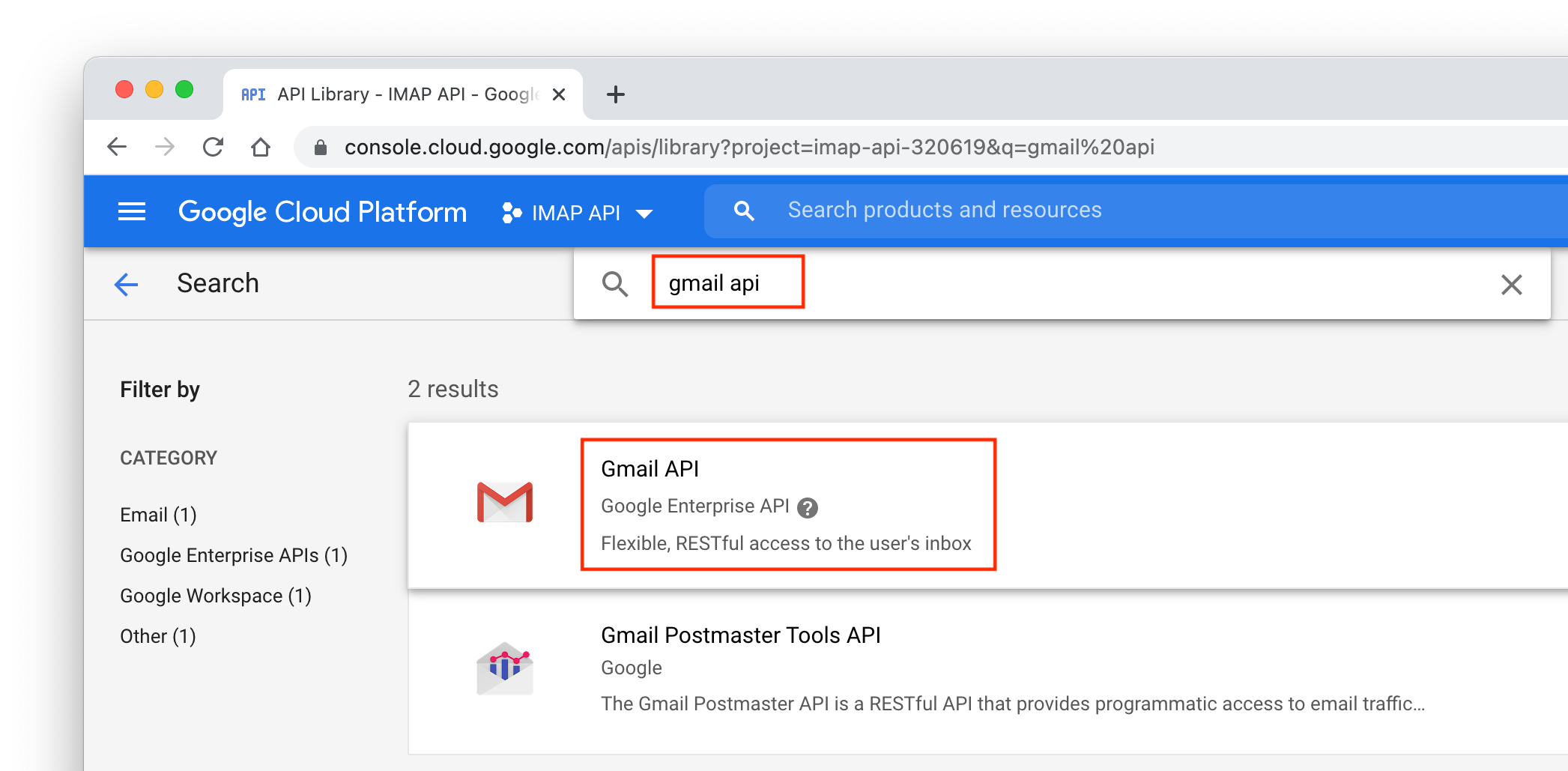 Setting up Gmail OAuth2