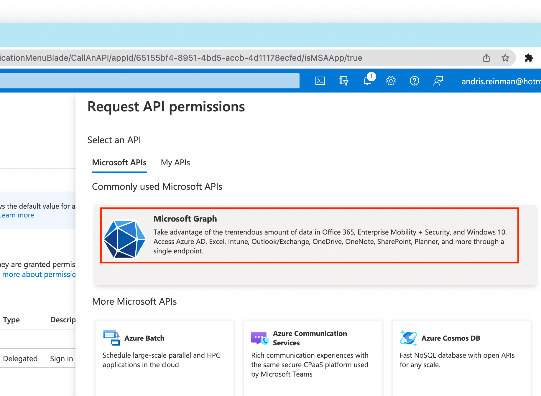Setting up OAuth2 with Outlook