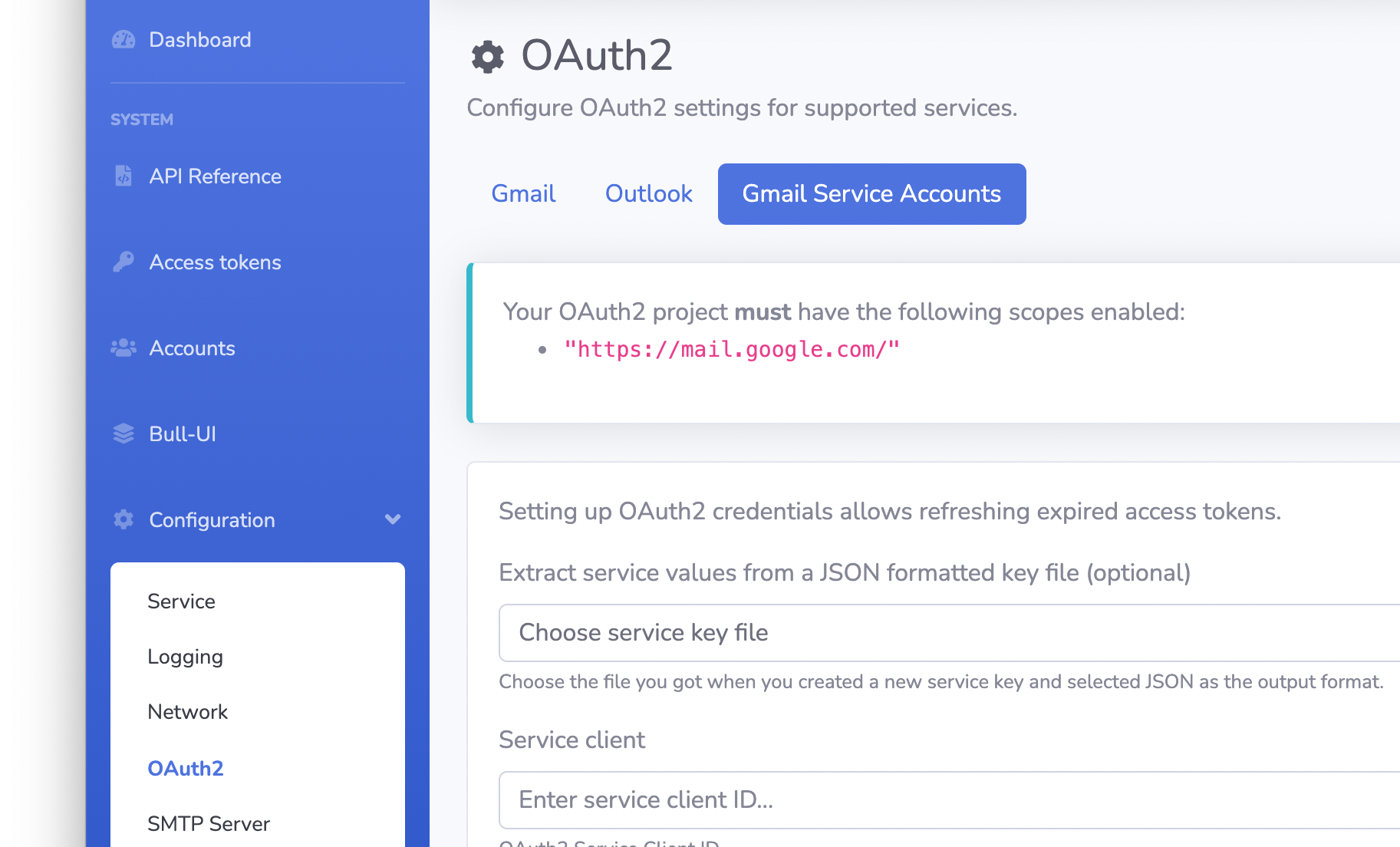 Gmail OAuth Service Accounts with EmailEngine
